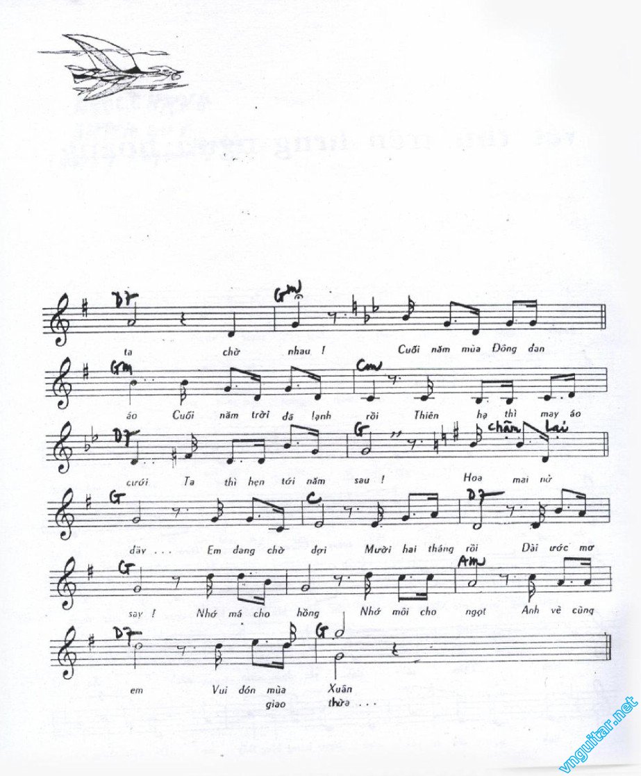 Sheet nhạc Mười hai tháng anh đi - Trang 4