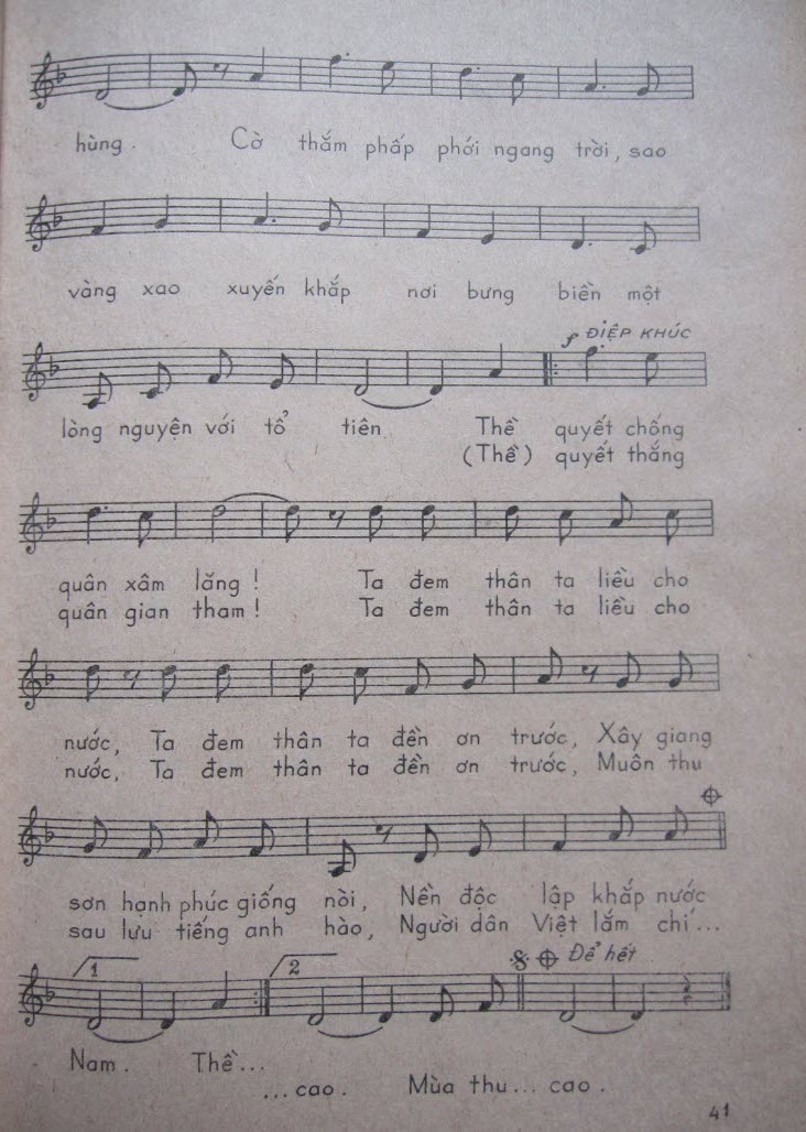 Sheet nhạc Nam Bộ kháng chiến - Trang 2