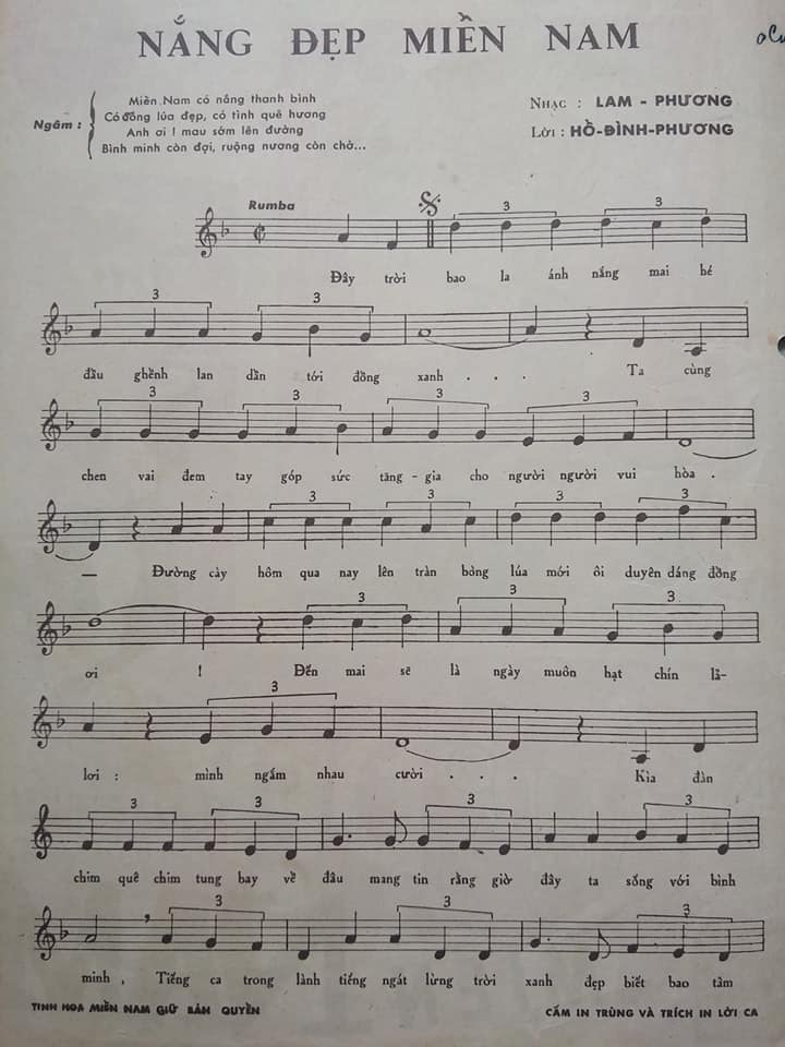 Sheet nhạc Nắng đẹp miền Nam - Trang 5