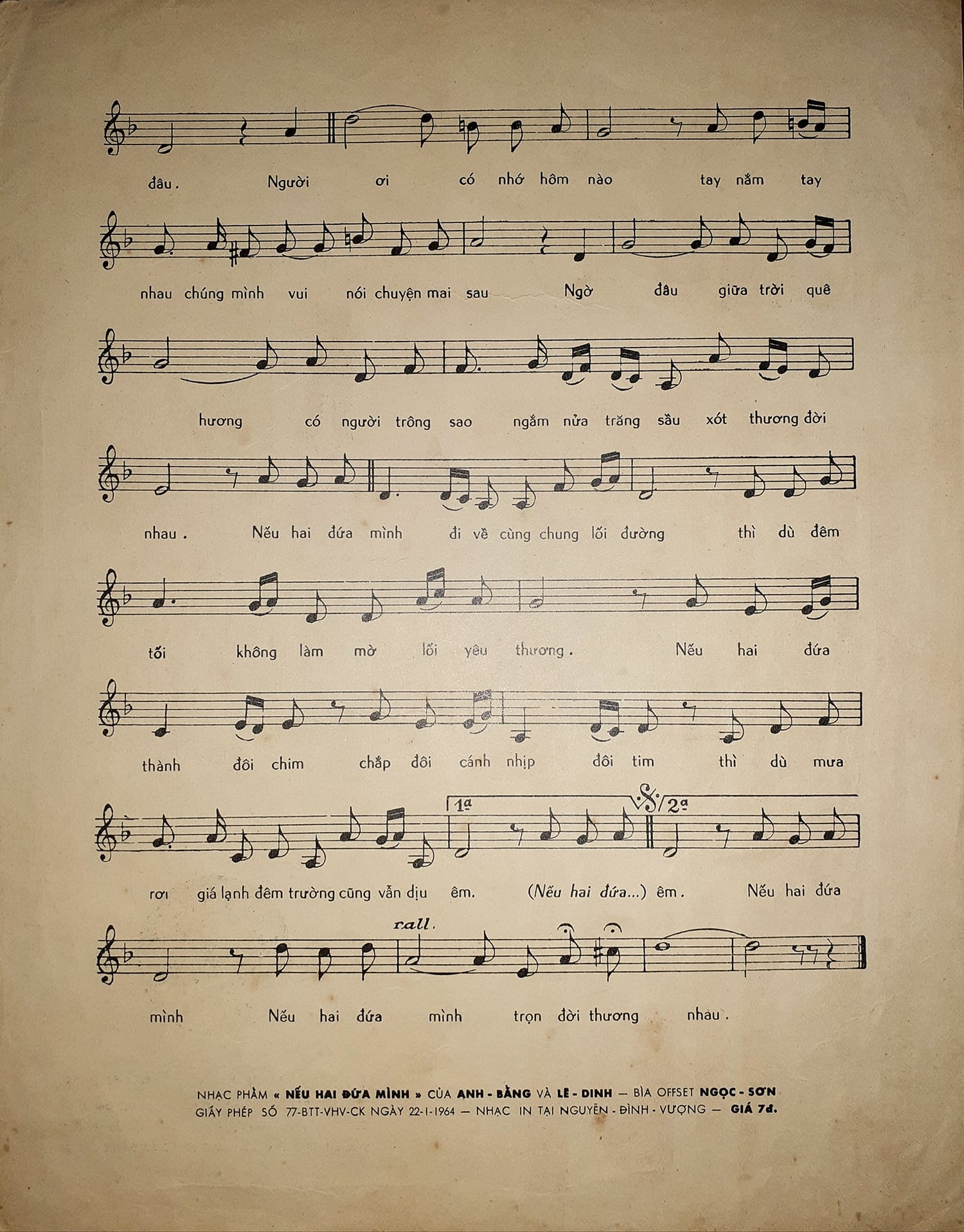 Sheet nhạc Nếu hai đứa mình - Trang 3