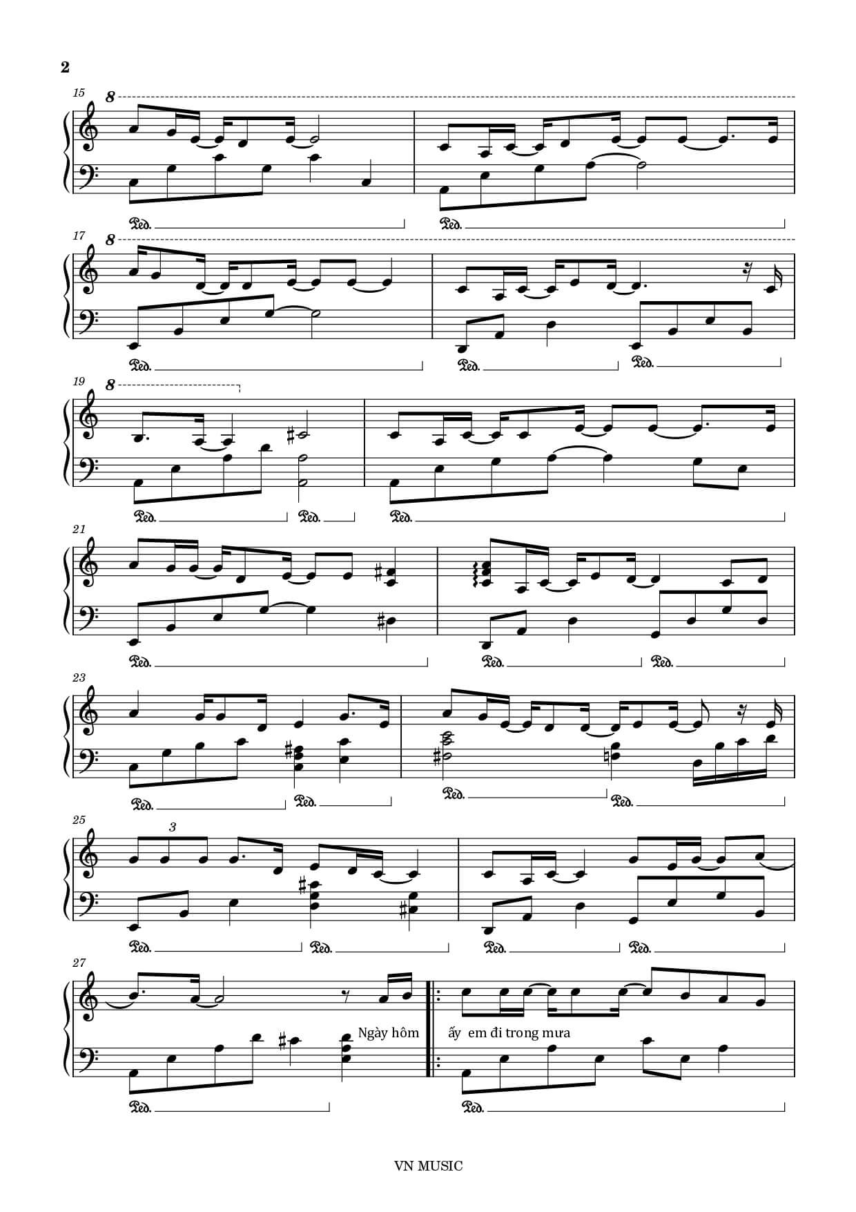 Sheet nhạc Ngày mai người ta lấy chồng - Trang 2