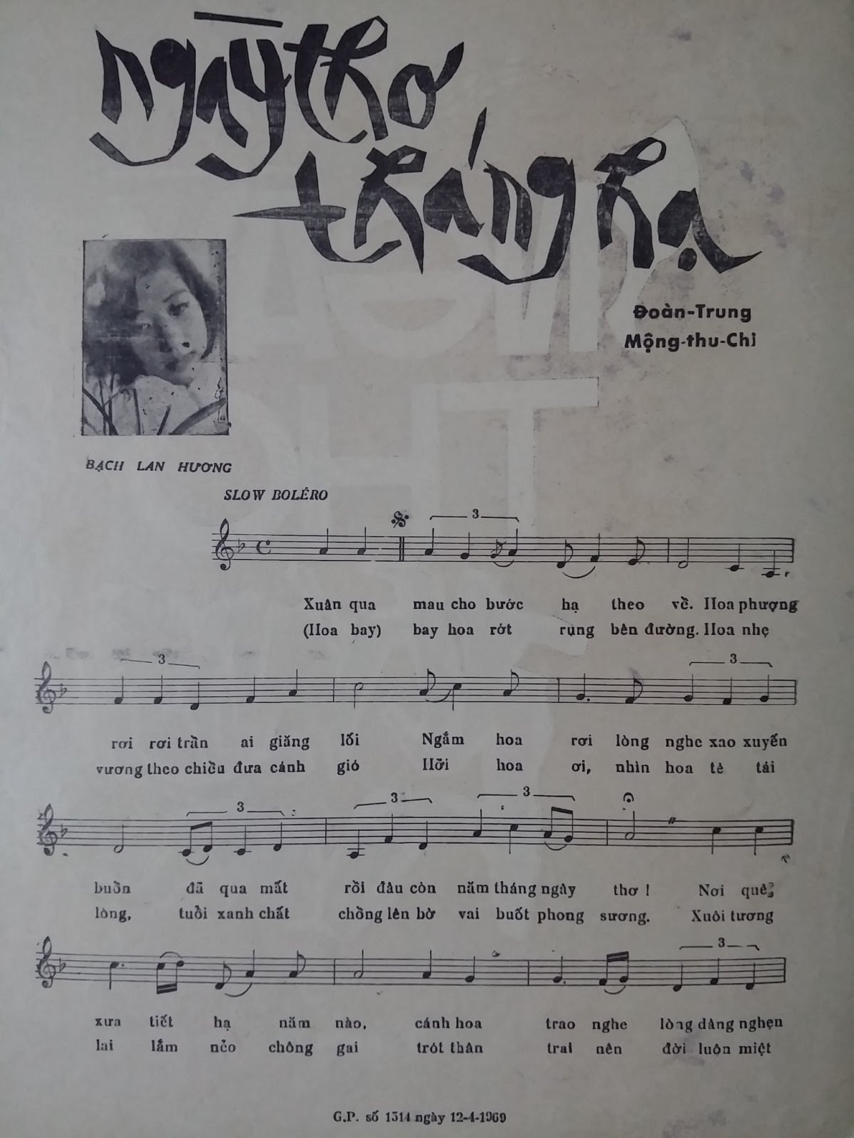 Sheet nhạc Ngày thơ tháng hạ - Trang 2