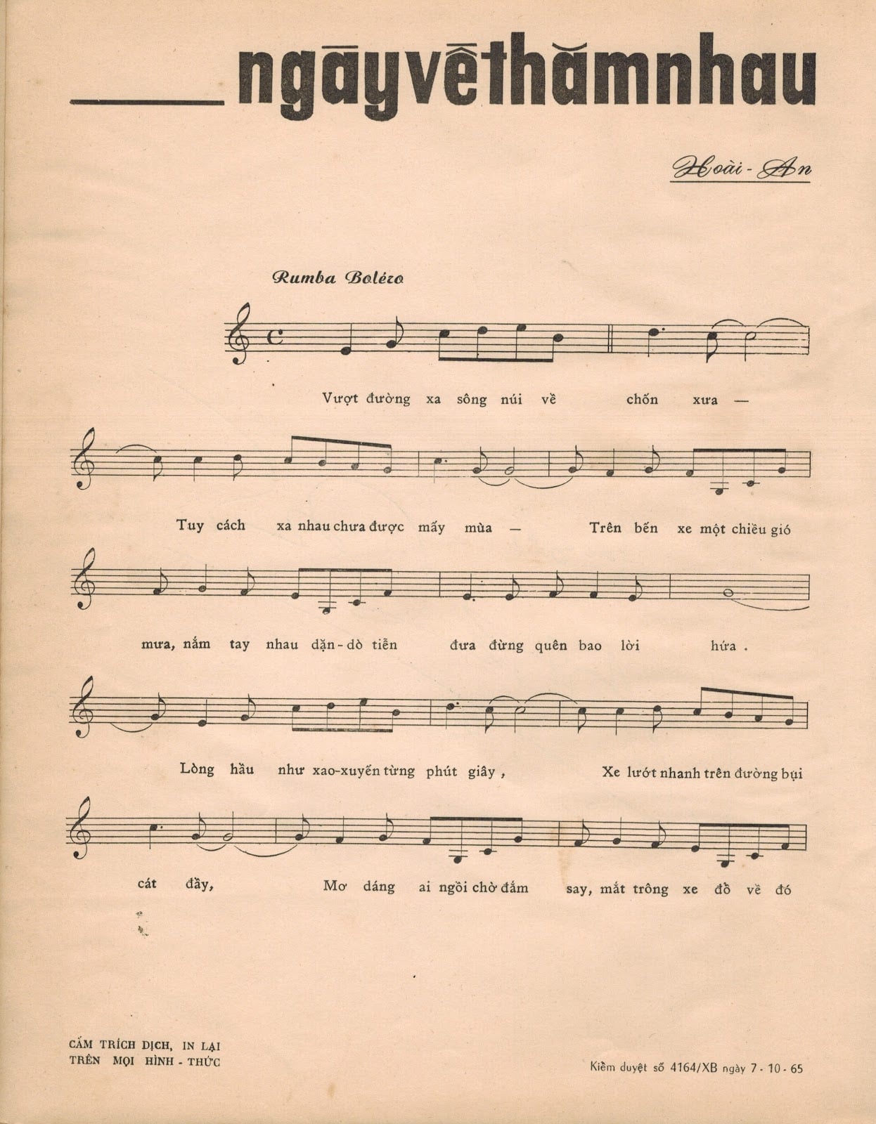 Sheet nhạc Ngày về thăm nhau - Trang 2