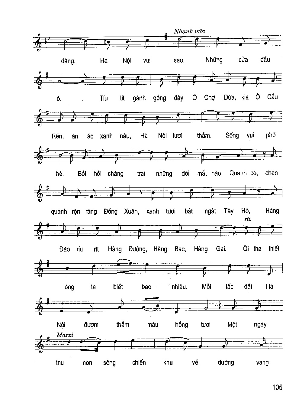 Sheet nhạc Người Hà Nội - Trang 2