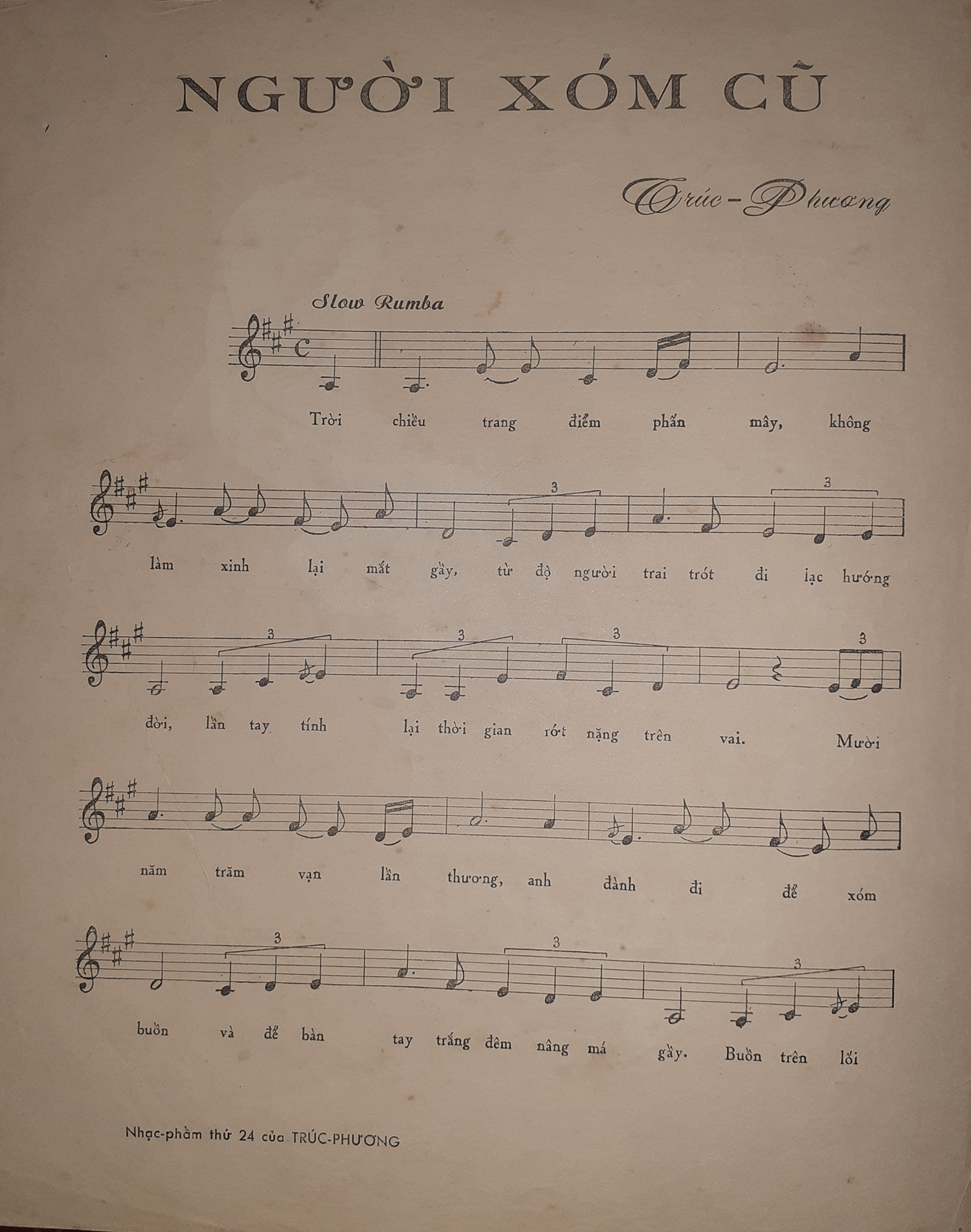 Sheet nhạc Người xóm cũ - Trang 2