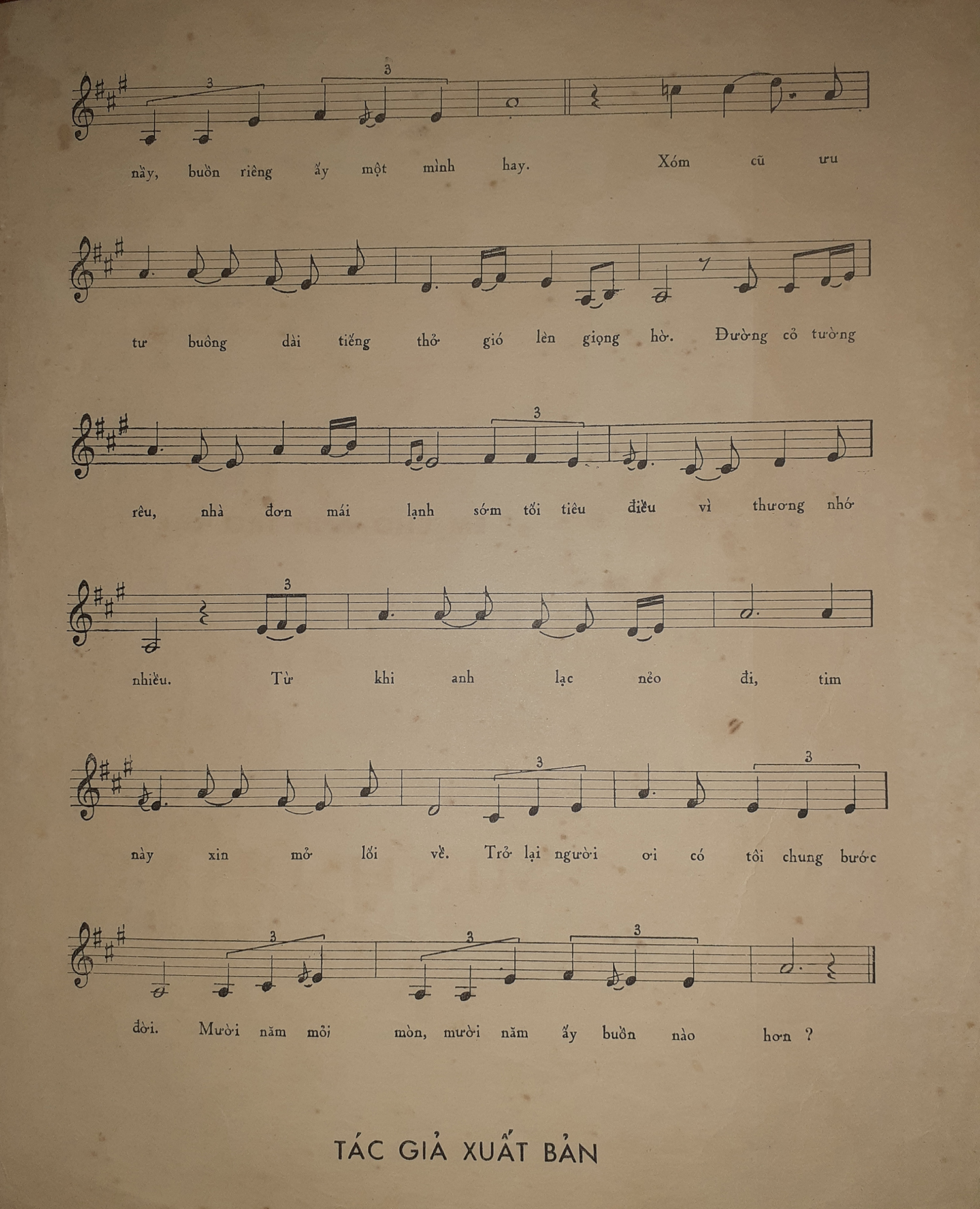 Sheet nhạc Người xóm cũ - Trang 3