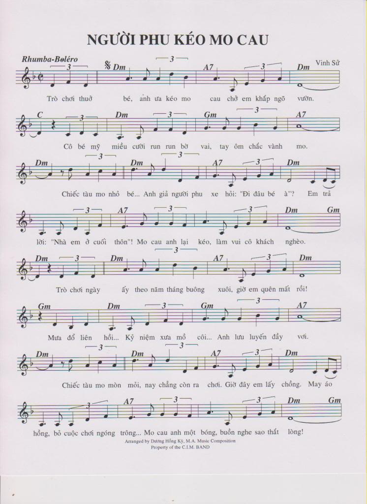 Sheet nhạc Xe mo ngày cũ - Trang 1
