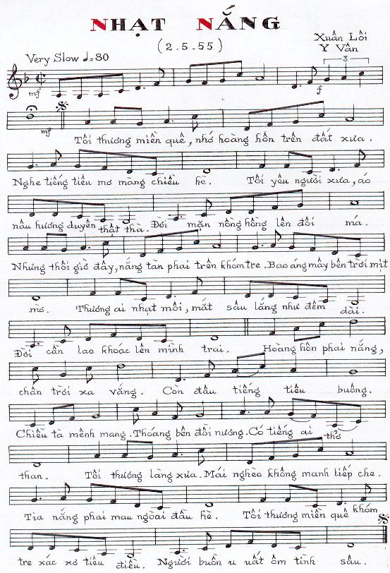Sheet nhạc Nhạt nắng - Trang 5
