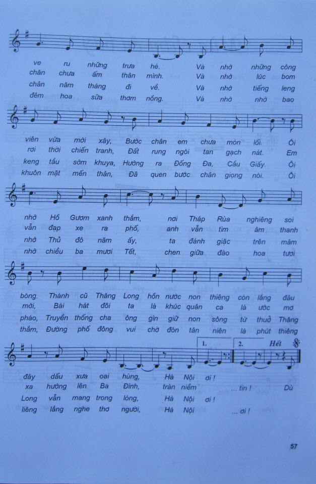 Sheet nhạc Nhớ về Hà Nội - Trang 2