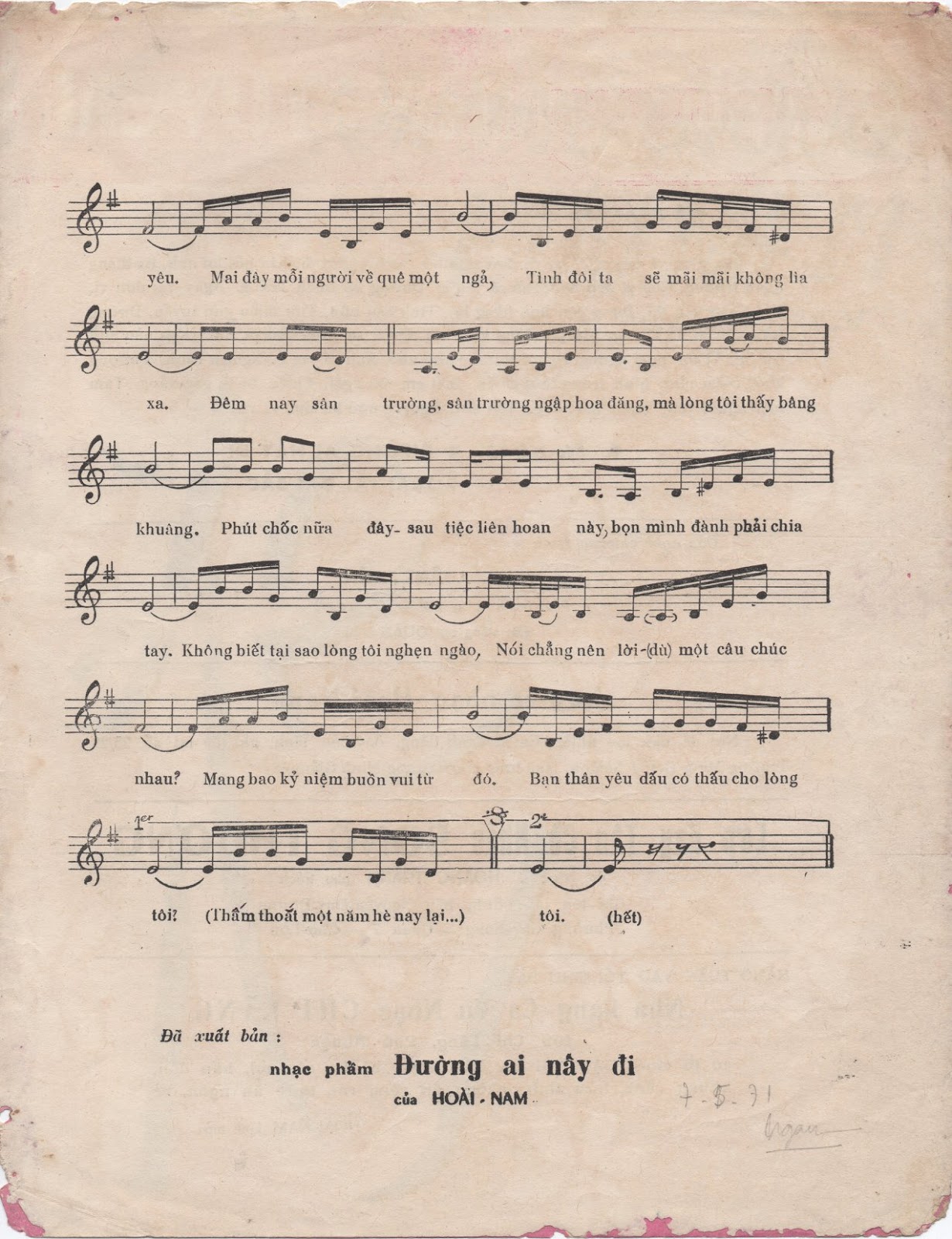 Sheet nhạc Những dòng lưu niệm - Trang 3