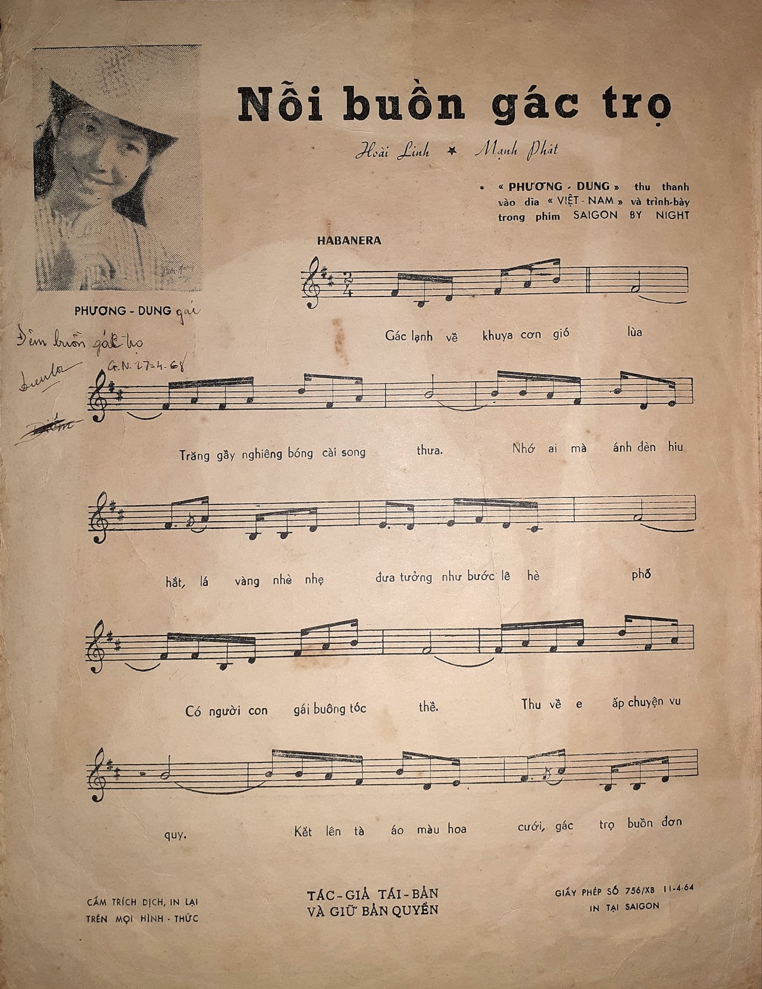 Sheet nhạc Nỗi buồn gác trọ - Trang 2