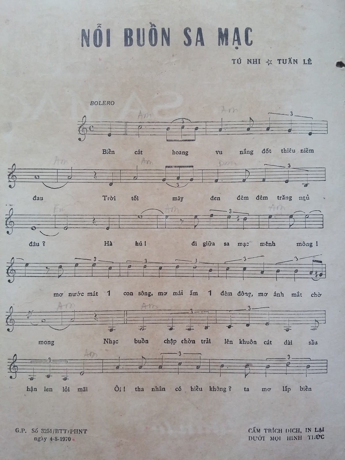 Sheet nhạc Nỗi buồn sa mạc - Trang 6