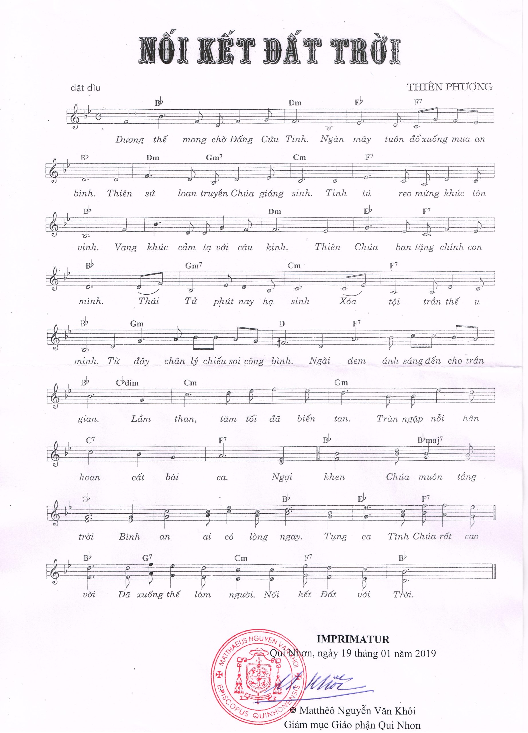 Sheet nhạc Nối kết đất trời - Trang 1