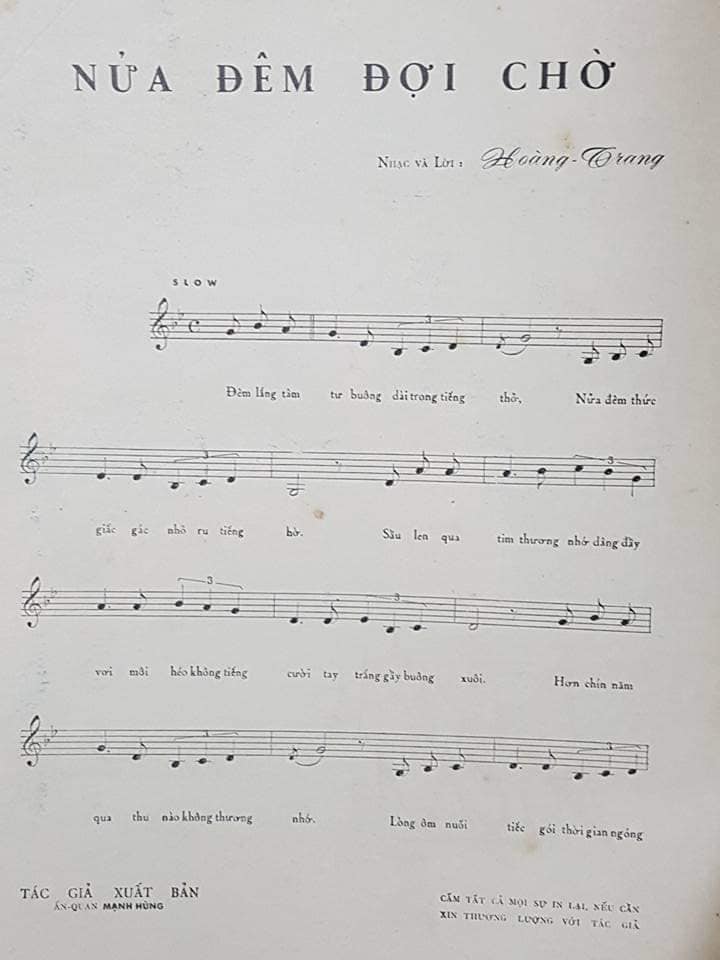 Sheet nhạc Nửa đêm đợi chờ - Trang 2