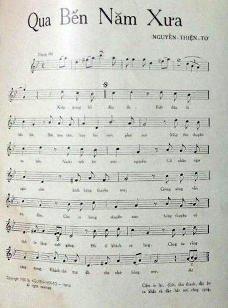 Sheet nhạc Qua bến năm xưa - Trang 1