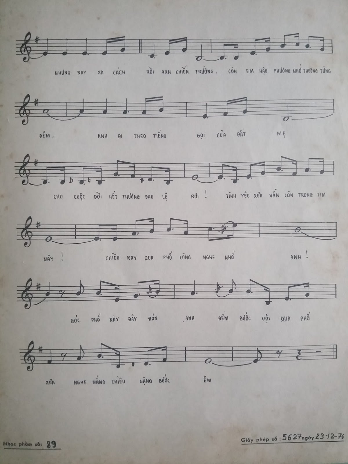 Sheet nhạc Qua phố hẹn xưa - Trang 3