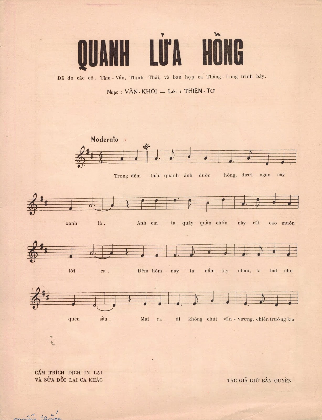Sheet nhạc Quanh lửa hồng - Trang 2