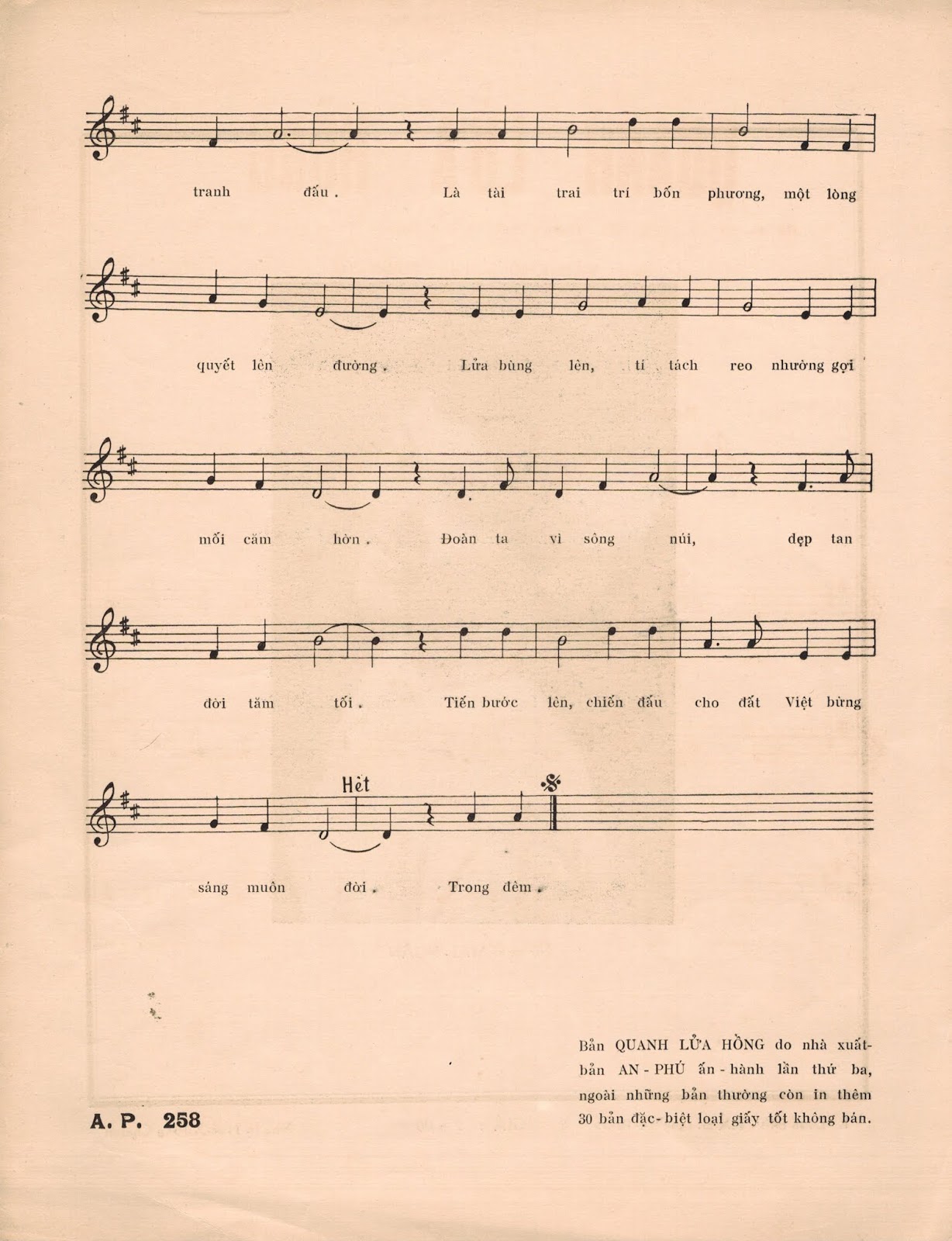 Sheet nhạc Quanh lửa hồng - Trang 3