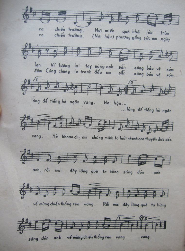 Sheet nhạc Qua sông - Trang 2