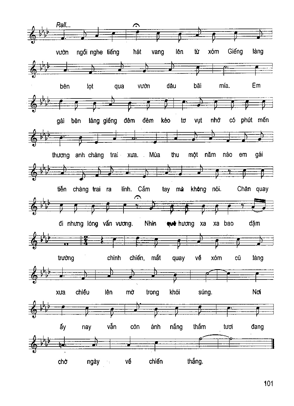 Sheet nhạc Quê hương anh bộ đội - Trang 2