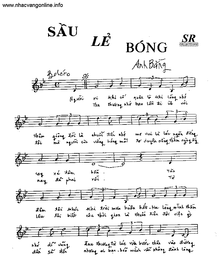 Sheet nhạc Sầu lẻ bóng - Trang 5