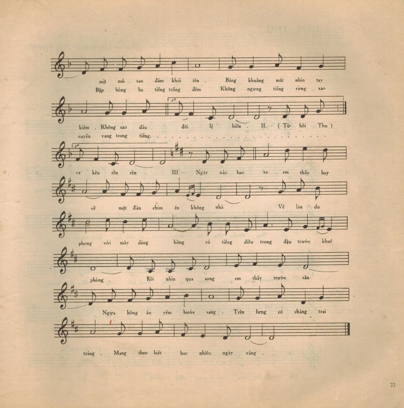 Sheet nhạc Chinh phụ ca - Trang 2