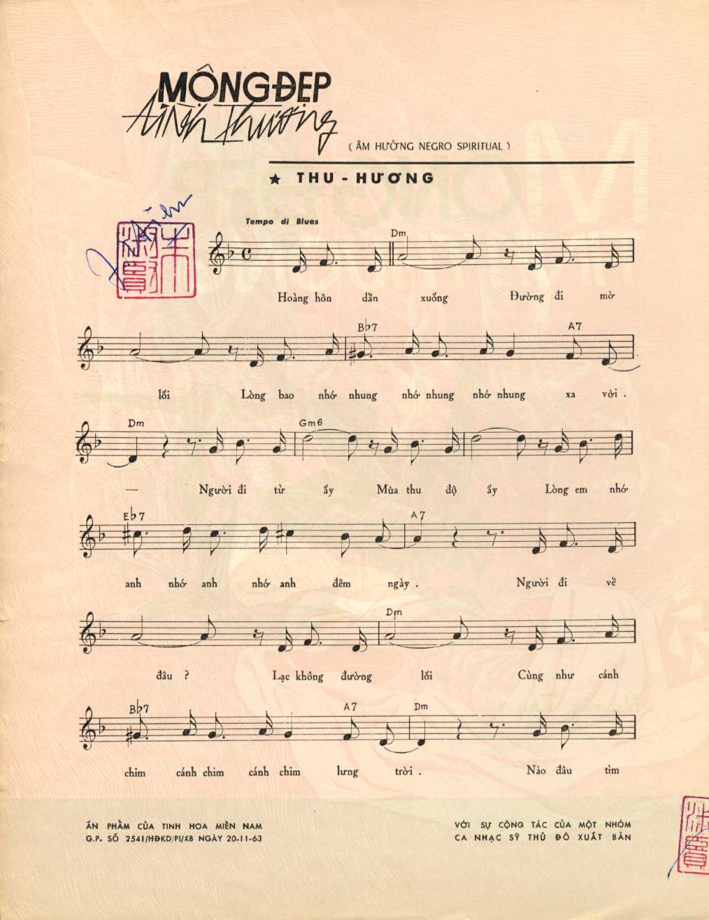 Sheet nhạc Mộng đẹp tình thương - Trang 2