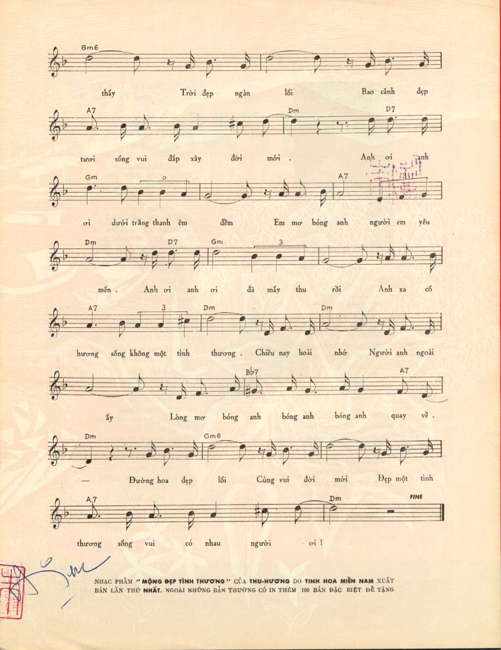 Sheet nhạc Mộng đẹp tình thương - Trang 3