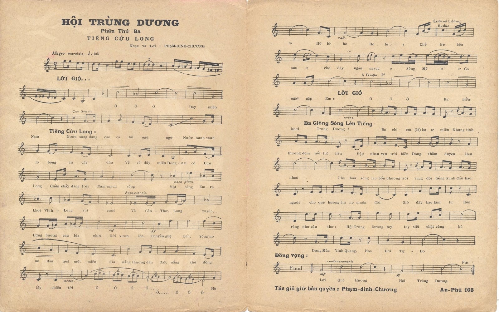 Sheet nhạc Tiếng Cửu Long - Trang 2