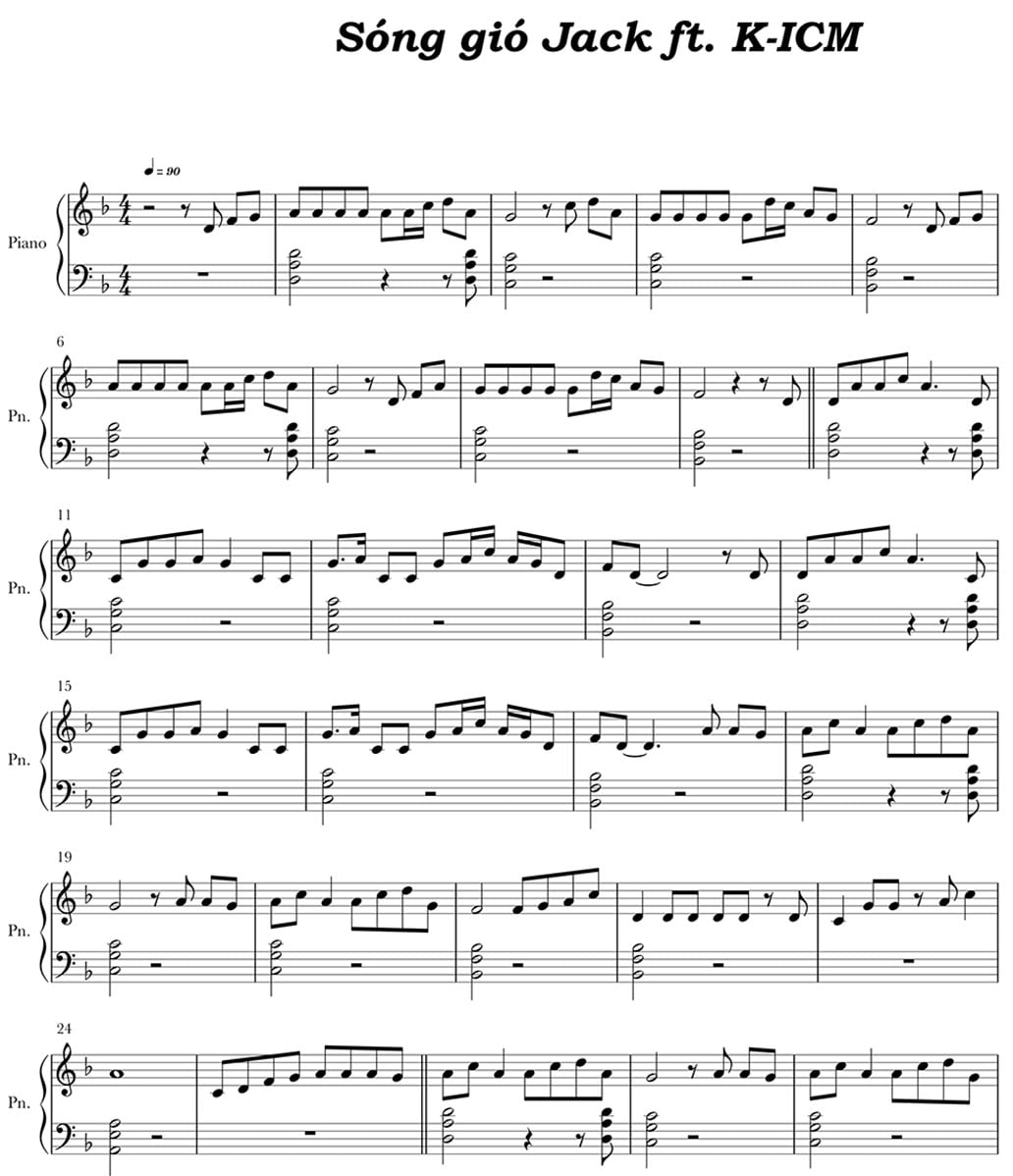 Sheet nhạc Sóng gió - Trang 1