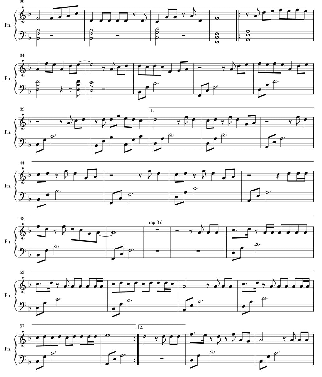 Sheet nhạc Sóng gió - Trang 2