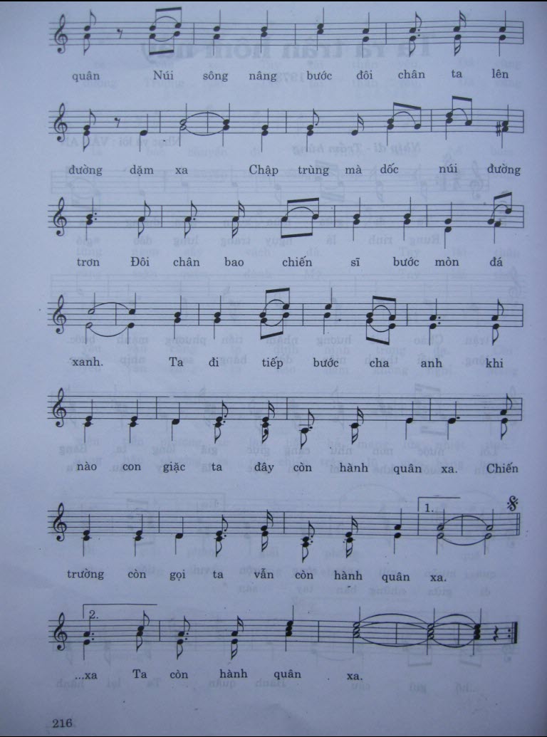 Sheet nhạc Ta ra trận hôm nay - Trang 2