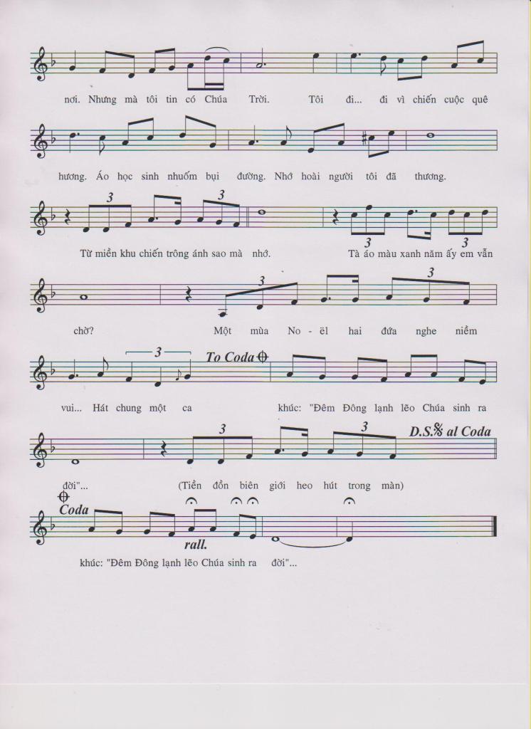 Sheet nhạc Tà áo đêm Noel - Trang 2