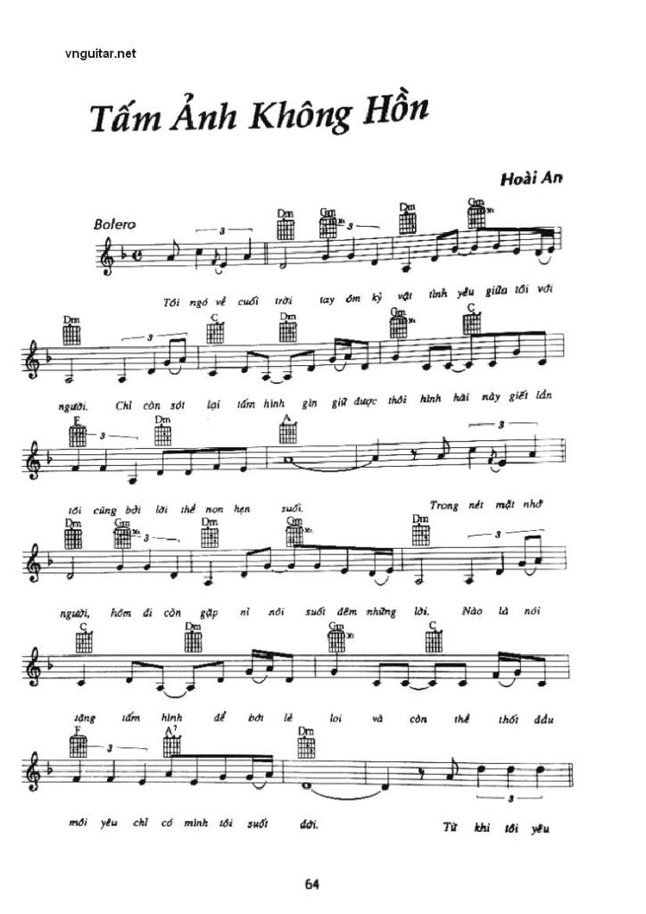 Sheet nhạc Tấm ảnh không hồn - Trang 4