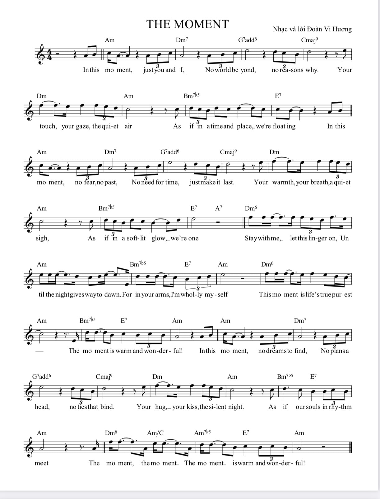 Sheet nhạc The moment - Trang 1