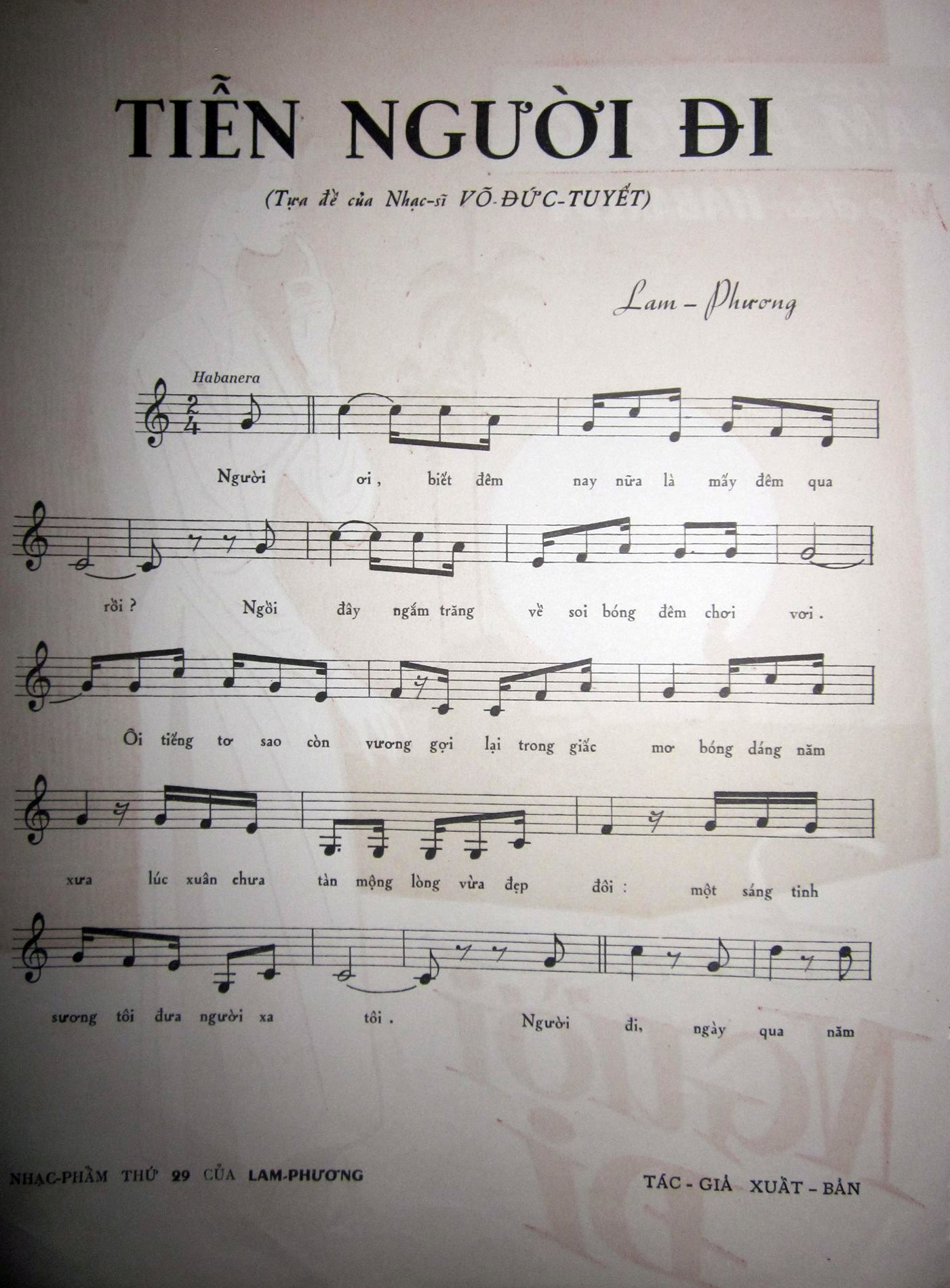 Sheet nhạc Tiễn người đi - Trang 2