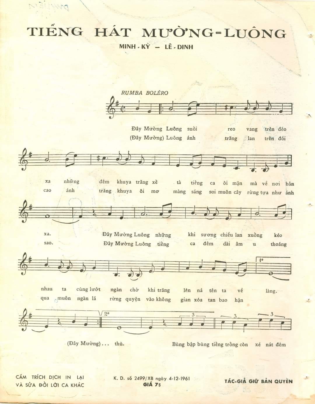 Sheet nhạc Tiếng hát Mường Luông - Trang 2