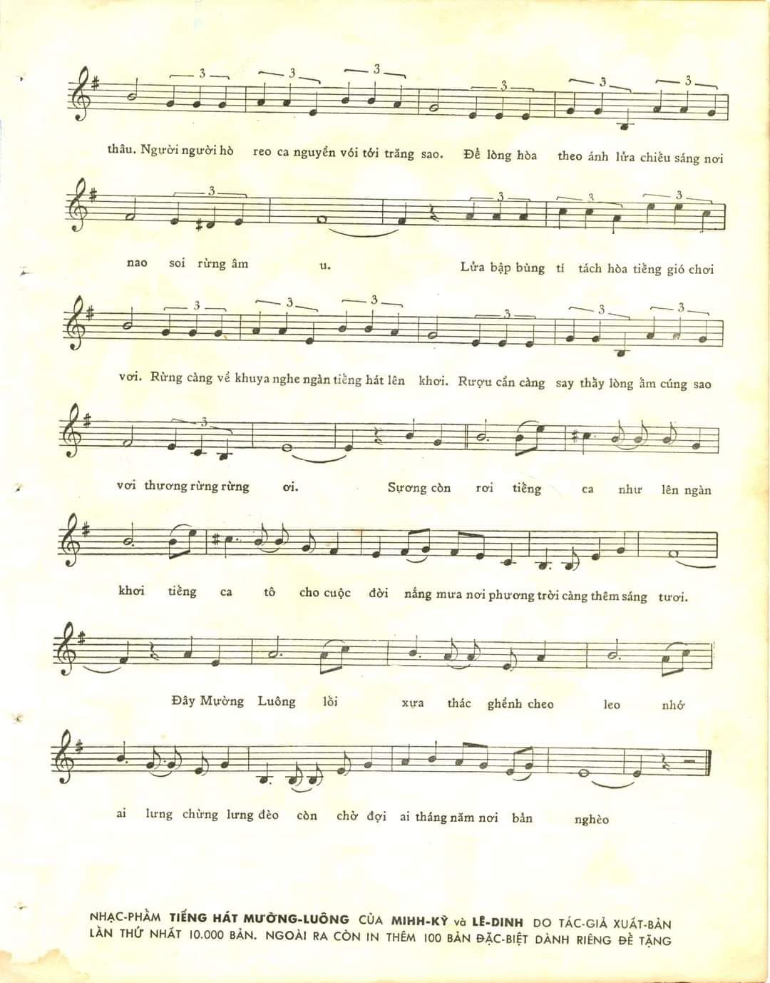 Sheet nhạc Tiếng hát Mường Luông - Trang 3