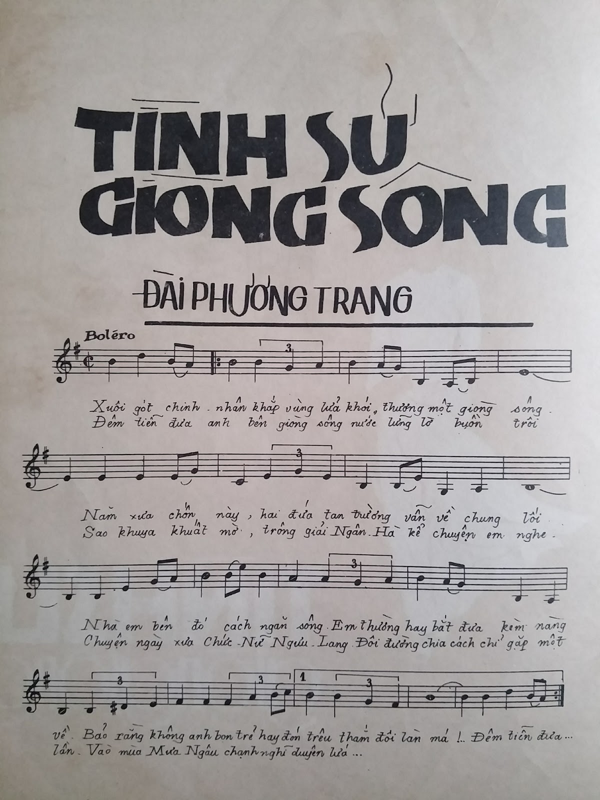 Sheet nhạc Tình sử dòng sông - Trang 2