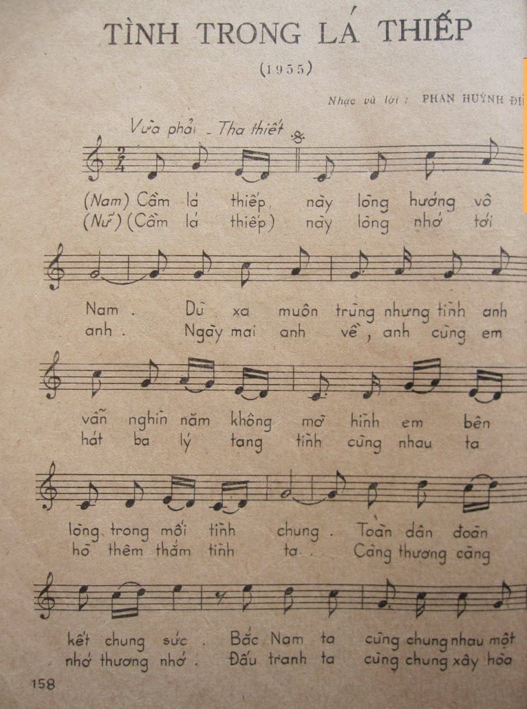 Sheet nhạc Tình trong lá thiếp - Trang 1