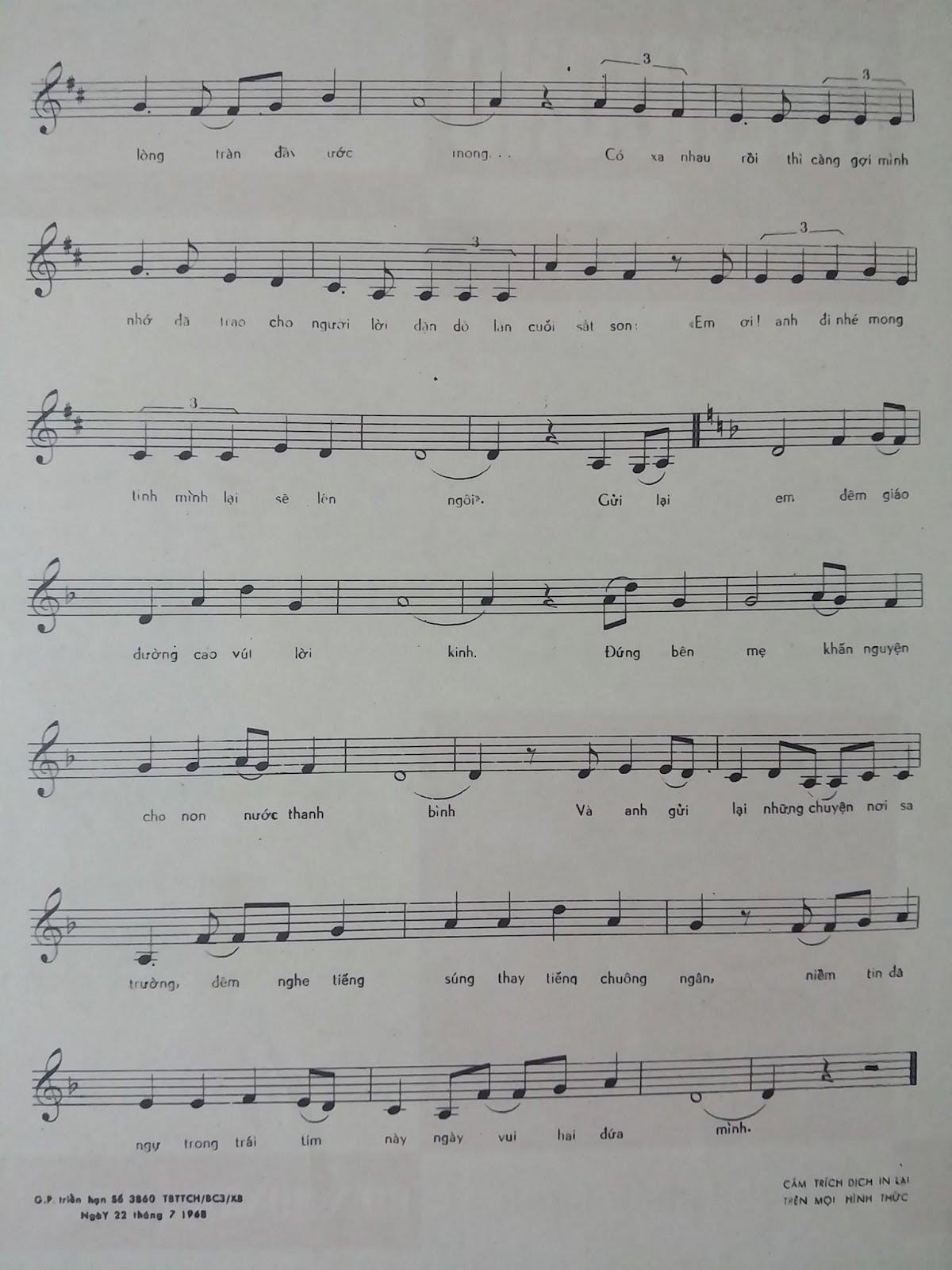 Sheet nhạc Trao người ở lại - Trang 3