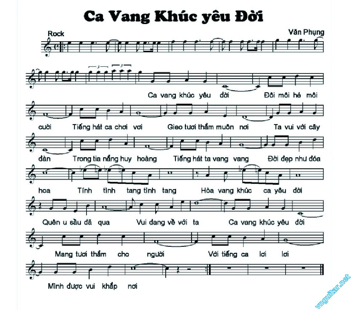 Sheet nhạc Ca vang khúc yêu đời (Let the little girl dance) - Trang 1