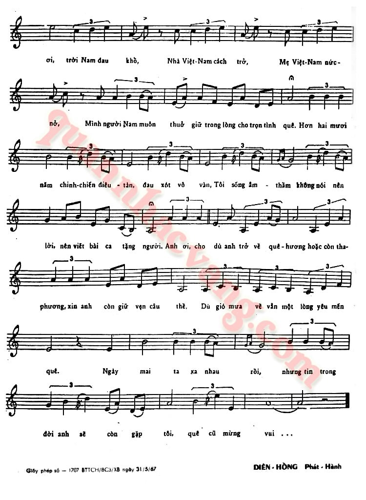 Sheet nhạc Xin anh giữ trọn tình quê - Trang 3