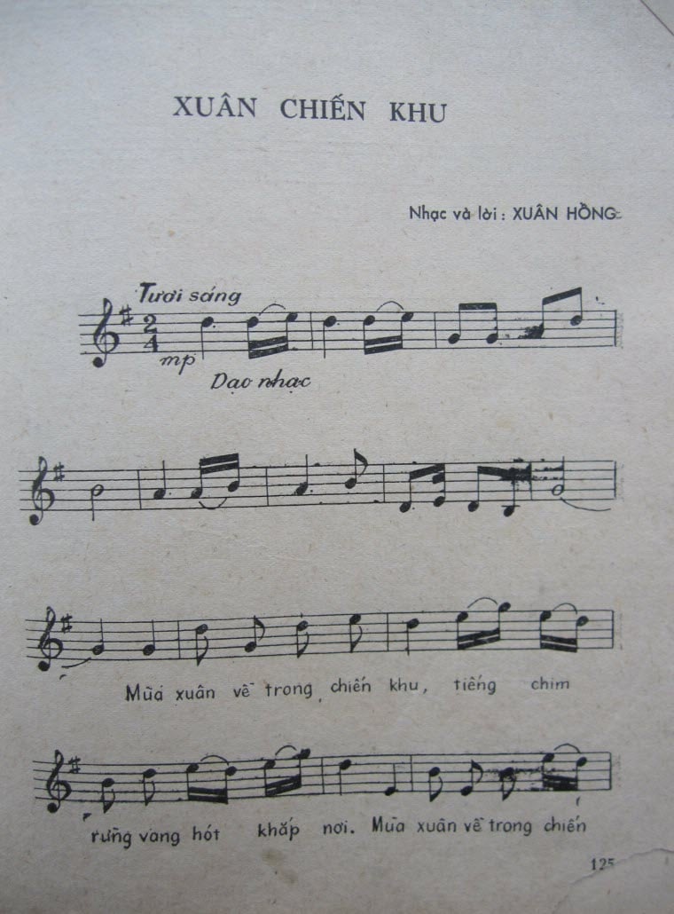 Sheet nhạc Xuân chiến khu - Trang 1