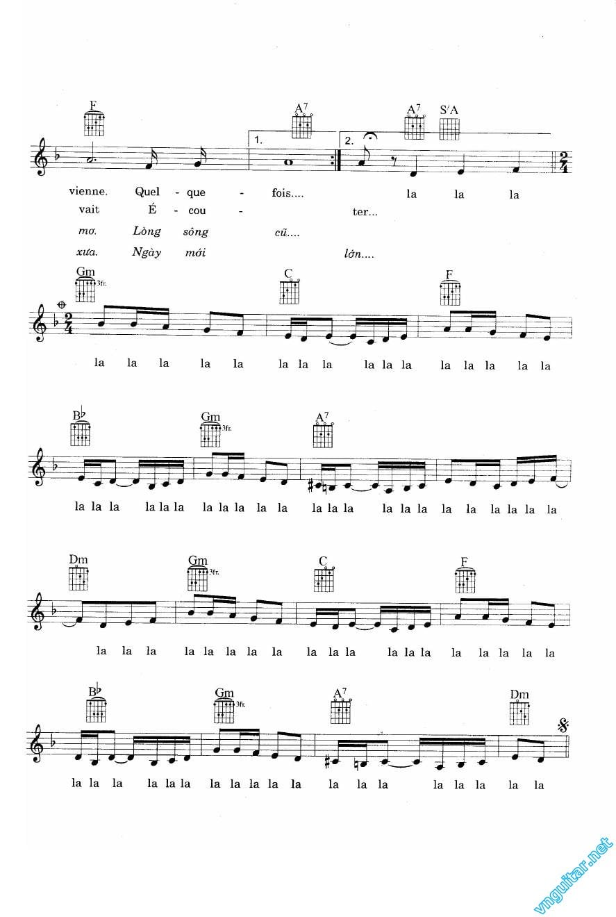 Sheet nhạc Dòng sông tuổi thơ (La Maritza) - Trang 2