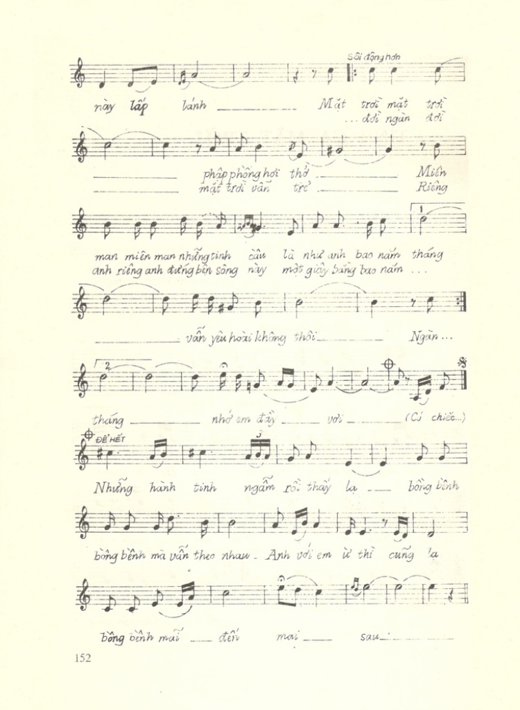 Sheet nhạc Tình ca mặt trời - Trang 2