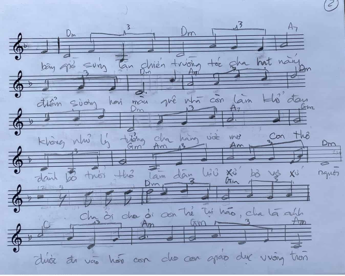 Sheet nhạc Cha già (Cha Việt) - Trang 2
