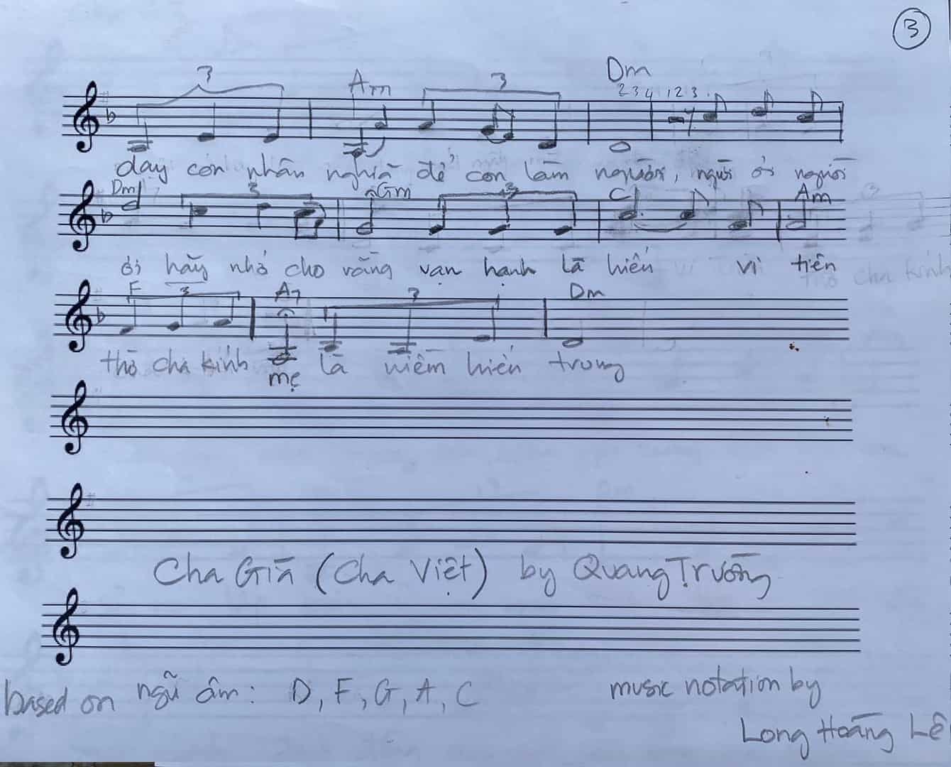 Sheet nhạc Cha già (Cha Việt) - Trang 3