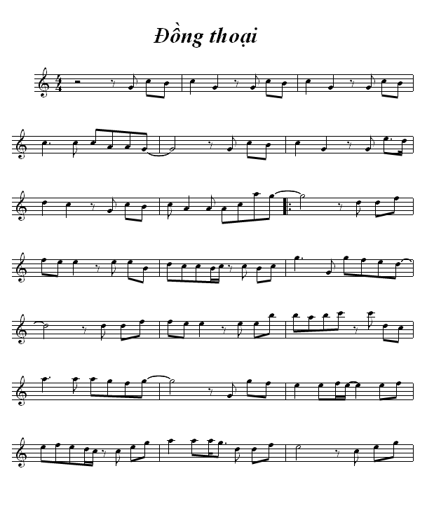 Sheet nhạc Phía sau ánh mắt buồn (Tong hua - 童话- Đồng thoại) - Trang 1
