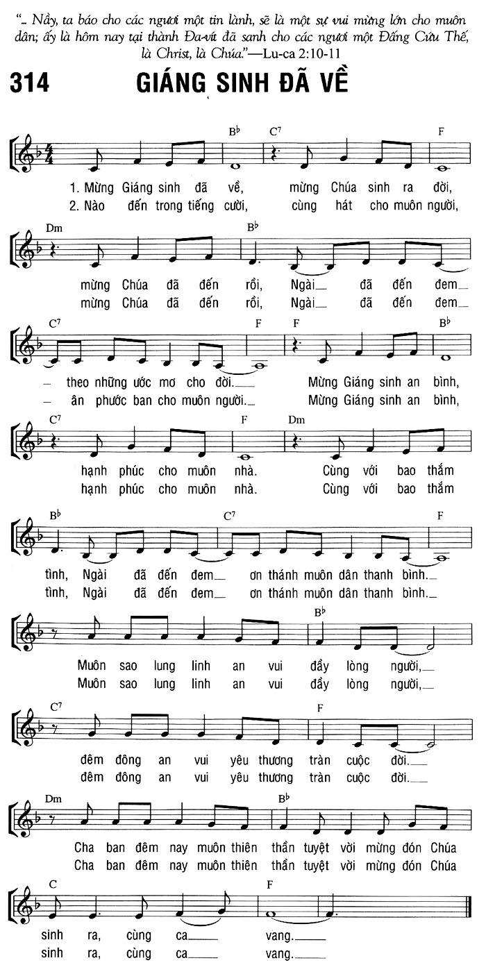 Sheet nhạc Giáng sinh đã về (Feliz Navidad) - Trang 1